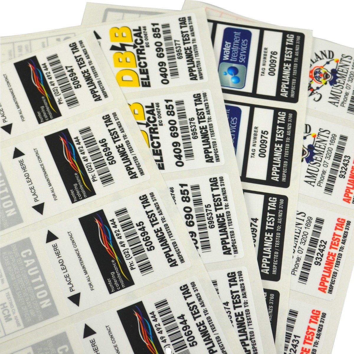 Custom Heavy Duty Test Tags that complies with AS/NZS 3760