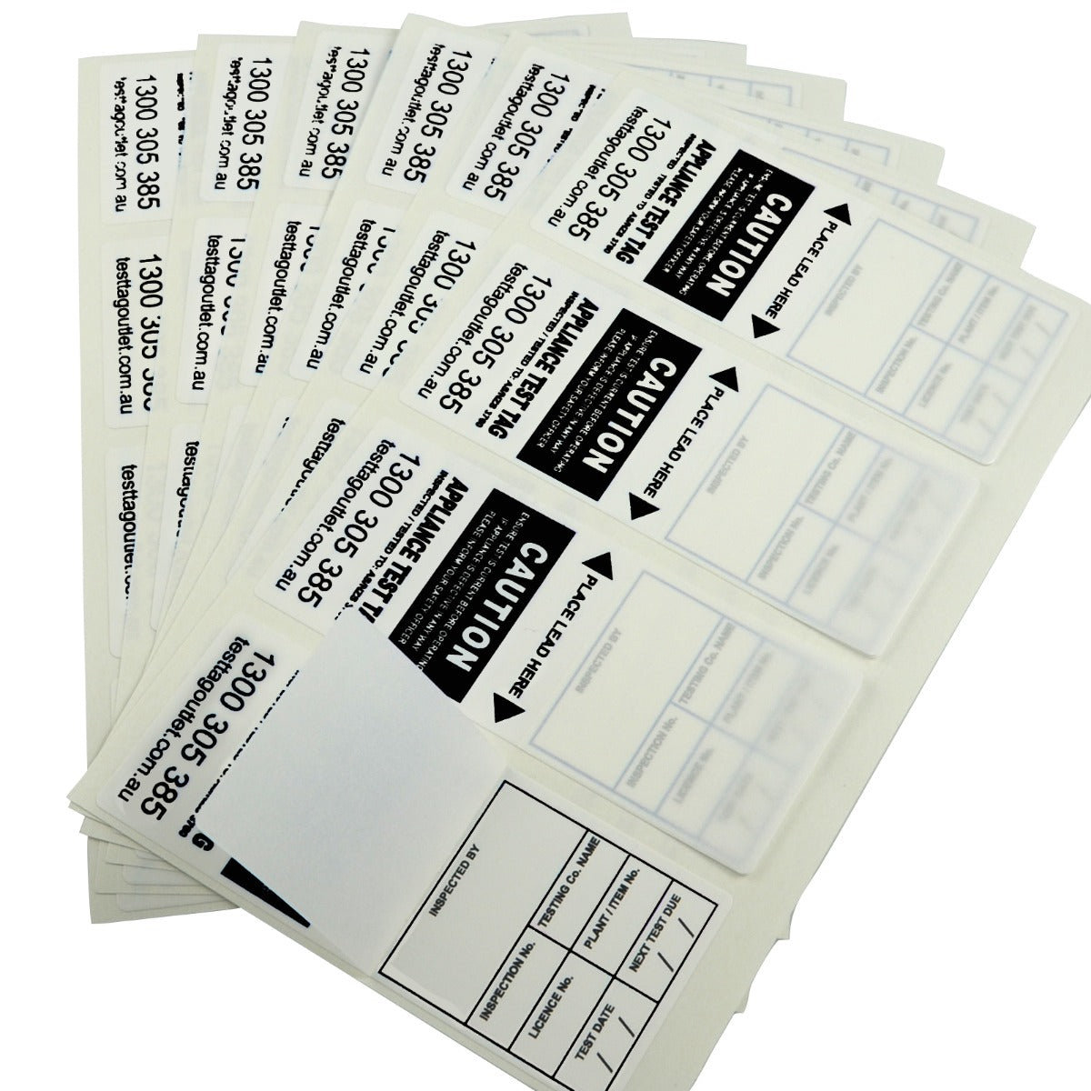 100x Heavy Duty Electrical Test Tags - Black