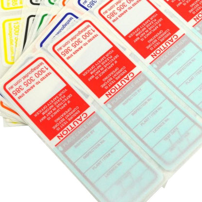 NSW Multi-Colour Pack All Purpose Electrical Test Tags that complies with AS/NZS 3760 standards and 100% Australian made and Waterproof