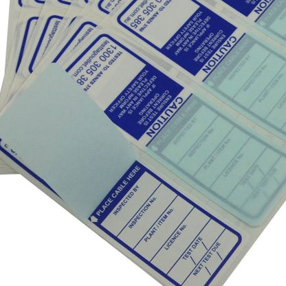 Printed Blue All Purpose Electrical Test Tags