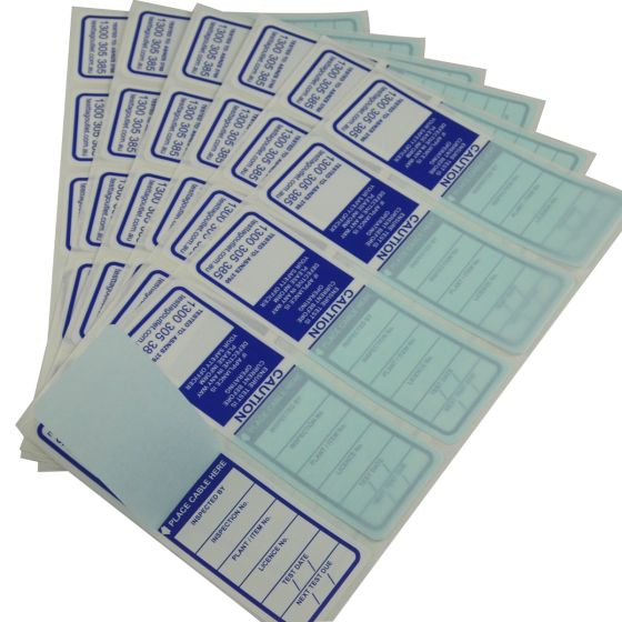 Premium Quality Water proof Blue All Purpose Test Tags complies with with AS/NZS 3760 standards.