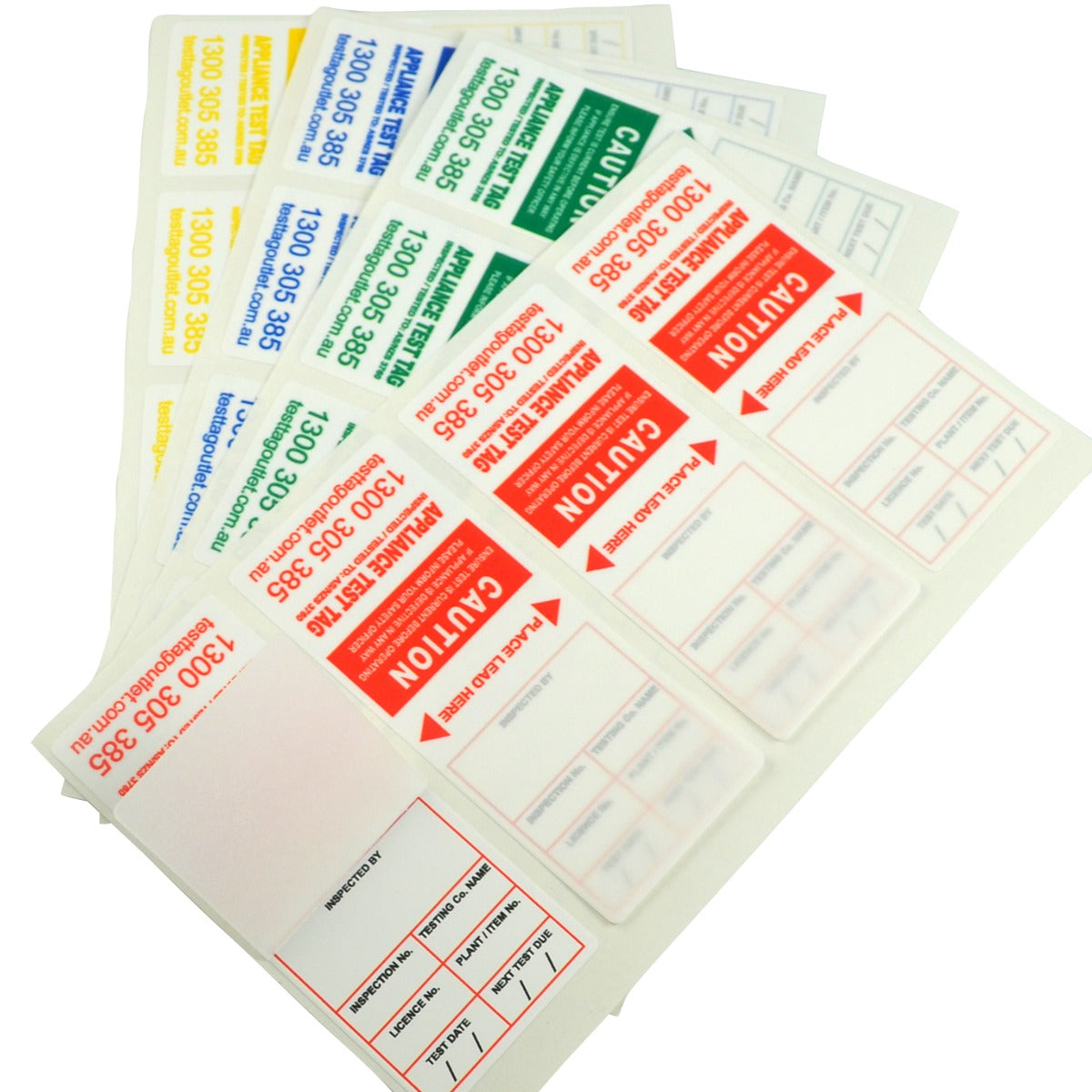 Heavy Duty Test Tags - Multi-Colour Pack | Test Tag Outlet