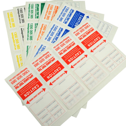 NSW Multi-Colour Pack Heavy Duty Test Tags complies with AS/NZS 3760 standards